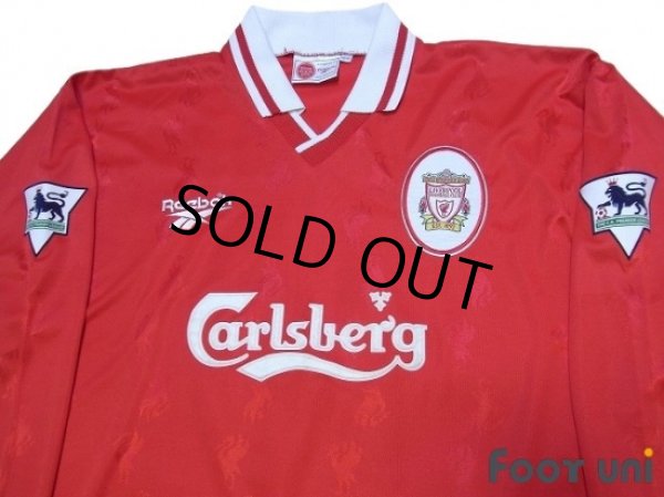 Photo3: Liverpool 1996-1998 Home Long Sleeve Shirt #15 Berger The F.A. Premier League Patch/Badge (3)