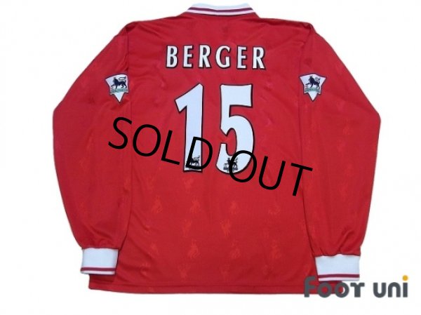 Photo2: Liverpool 1996-1998 Home Long Sleeve Shirt #15 Berger The F.A. Premier League Patch/Badge (2)
