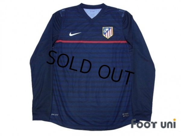 Photo1: Atletico Madrid 2011-2012 Away Authentic L/S Shirt (1)