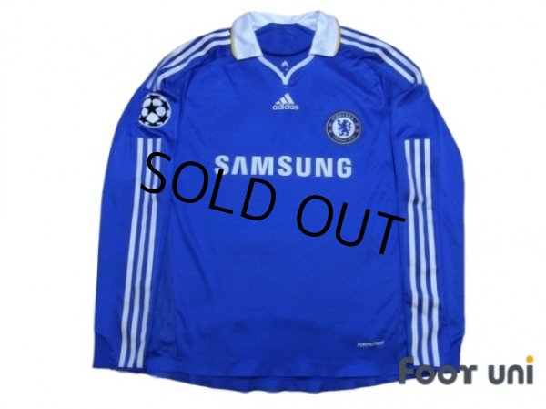Photo1: Chelsea 2008-2009 Home Authentic Long Sleeve Shirt #26 Terry Champions League Patch/Badge (1)