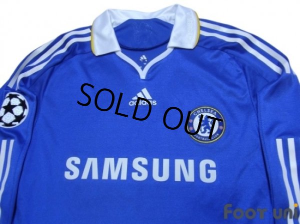Photo3: Chelsea 2008-2009 Home Authentic Long Sleeve Shirt #26 Terry Champions League Patch/Badge (3)