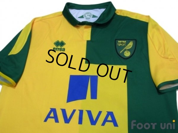 Photo3: Norwich City FC 2015-2016 Home Shirt (3)