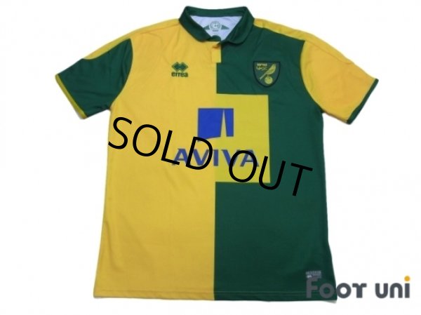 Photo1: Norwich City FC 2015-2016 Home Shirt (1)