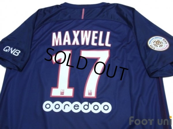 Photo4: Paris Saint Germain 2016-2017 Home Shirt #17 Maxwell Paris Saint Germain Champion 2016 Patch/Badge w/tags (4)