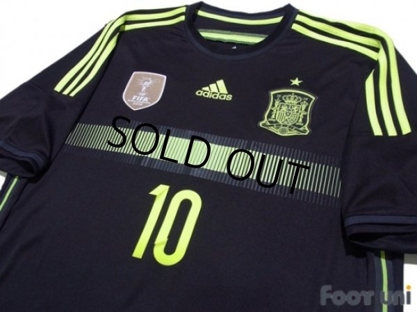 Photo3: Spain 2014 Away Shirt #10 Fabregas 2010 FIFA World Champions Patch (3)