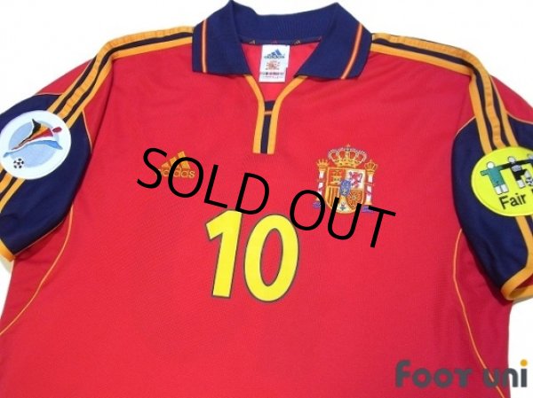 Photo3: Spain Euro 2010 Home Shirt #10 Raul UEFA Euro 2000 Patch Fair Play Patch (3)