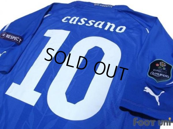 Photo3: Italy 2010 Home Shirt #10 Cassano (3)