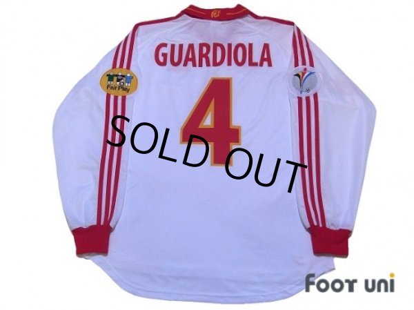 Photo2: Spain Euro 2000 3rd Long Sleeve Shirt #4 Guardiola UEFA Euro 2000 Patch + Fair Play Patch w/tags (2)