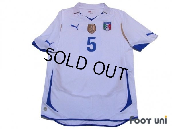 Photo1: Italy 2010 Away Shirt #5 Cannavaro (1)