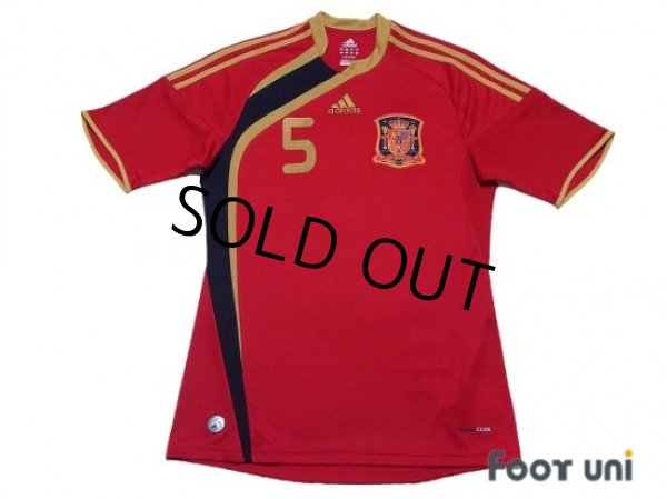 Photo1: Spain 2009 Home Shirt #5 Puyol (1)