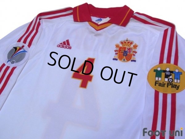 Photo3: Spain Euro 2000 3rd Long Sleeve Shirt #4 Guardiola UEFA Euro 2000 Patch + Fair Play Patch w/tags (3)