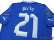 Photo4: Italy Euro 2012 Home Shirt #21 Pirlo UEFA Euro 2012 Patch (4)