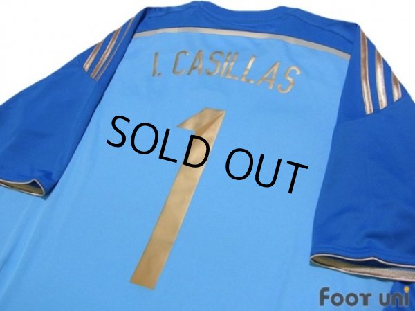 Photo4: Spain 2014 GK Shirt #1 Casillas w/tags (4)