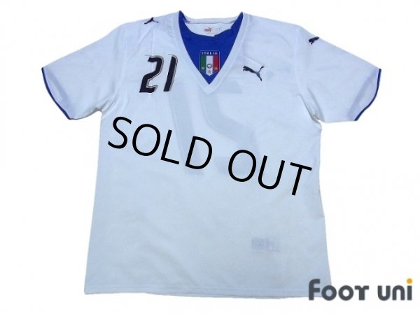 Photo1: Italy 2006 Away Shirt #21 Pirlo (1)