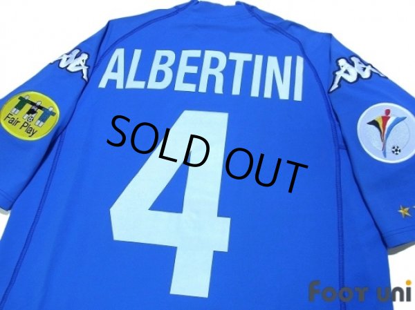 Photo4: Italy Euro 2000 Home Shirt #4 Albertini UEFA Fair Play Patch (4)