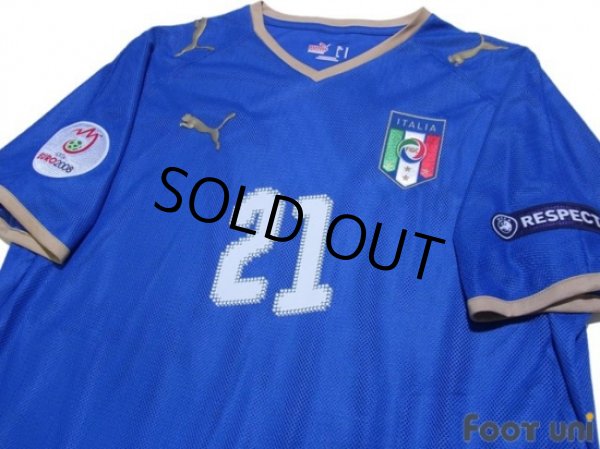 Photo3: Italy 2008 Home Shirt #21 Pirlo (3)