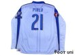 Photo2: Italy Euro 2015 Away Long Sleeve Shirt #21 Pirlo (2)