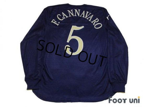 Photo2: Italy 2004 3rd Long Sleeve Shirt #5 Cannavaro (2)