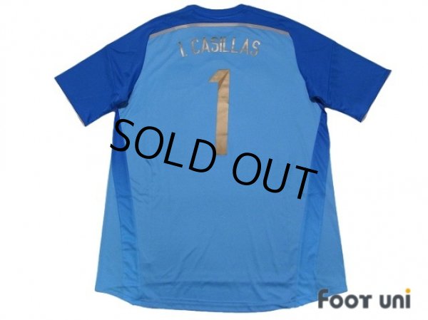 Photo2: Spain 2014 GK Shirt #1 Casillas w/tags (2)