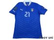 Photo1: Italy Euro 2012 Home Shirt #21 Pirlo UEFA Euro 2012 Patch (1)