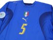 Photo3: Italy 2006 Home Long Sleeve Shirt #5 Cannavaro w/2006 Germany FIFA World Cup Patch (3)