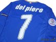 Photo4: Italy Euro 2008 Home Long Sleeve Shirt #7 Del Piero (4)