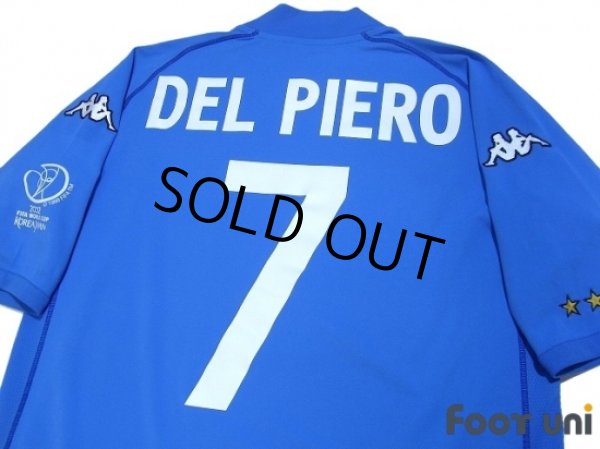 Photo4: Italy 2000 Home Shirt #7 Del Piero Korea Japan FIFA World Cup 2002 Patch (4)