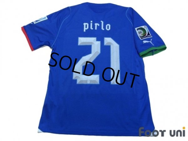 Photo2: Italy 2012 Home Shirt #21 Pirlo FIFA w/Confederations Cup Brazil 2013 Patch (2)