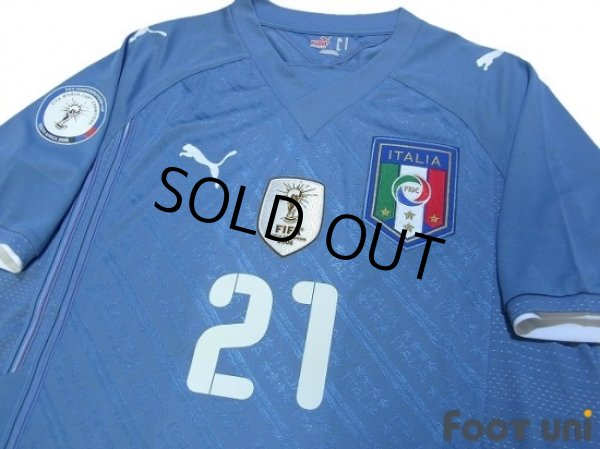 Photo3: Italy 2009 Home #21 Pirlo w/FIFA Confederations Cup South Africa 2009 Patch (3)