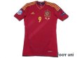 Photo1: Spain 2012 Home Techfit Shirt #9 Torres UEFA Euro 2008 Champions Patch (1)