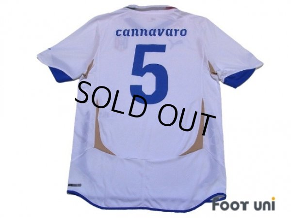 Photo2: Italy 2010 Away Shirt #5 Cannavaro (2)