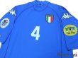 Photo3: Italy Euro 2000 Home Shirt #4 Albertini UEFA Fair Play Patch (3)
