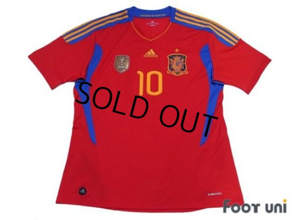 Photo1: Spain 2011 Shirt Home #10  Fabregas FIFA World Champions 2010 Patch (1)