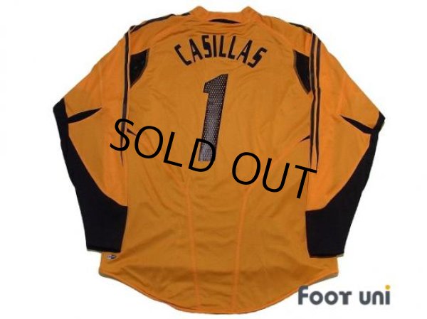Photo2: Spain 2004 GK Long Sleeve Shirt #1 Casillas  (2)