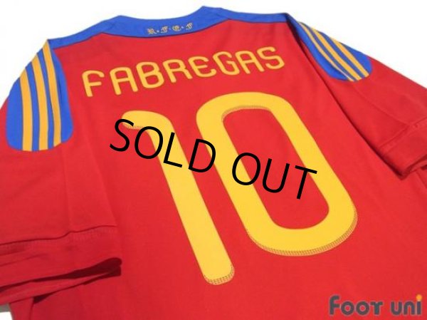 Photo4: Spain 2011 Shirt Home #10  Fabregas FIFA World Champions 2010 Patch (4)