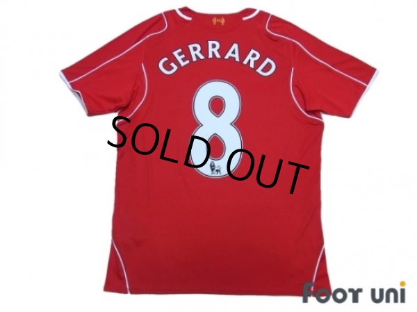 Photo2: Liverpool 2014-2015 Home Shirt #8 Gerrard (2)