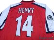 Photo4: Arsenal 2000-2002 Home Shirt #14 Henry Champions League Patch/Badge (4)