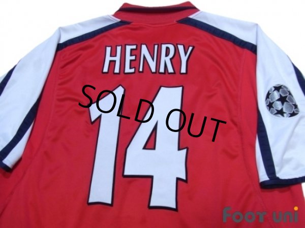 Photo4: Arsenal 2000-2002 Home Shirt #14 Henry Champions League Patch/Badge (4)