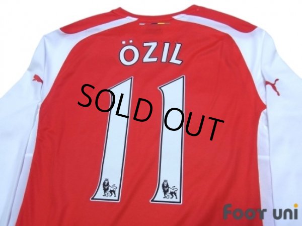 Photo4: Arsenal 2014-2015 Home Long Sleeve Shirt #11 Ozil (4)