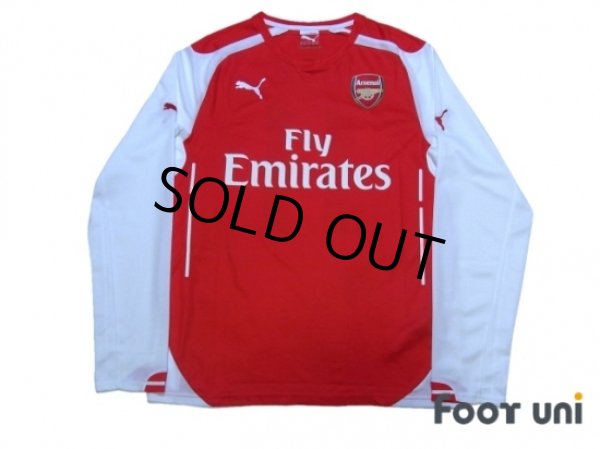 Photo1: Arsenal 2014-2015 Home Long Sleeve Shirt #11 Ozil (1)