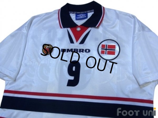 Photo3: Norway 1998 Away Shirt #9 Tore André Flo (3)