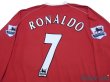 Photo4: Manchester United 2006-2007 Home Long Sleeve Shirt #7 Ronaldo Premier League Patch (4)