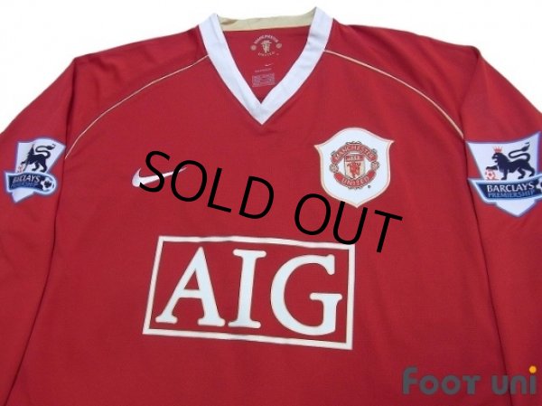 Photo3: Manchester United 2006-2007 Home Long Sleeve Shirt #7 Ronaldo Premier League Patch (3)