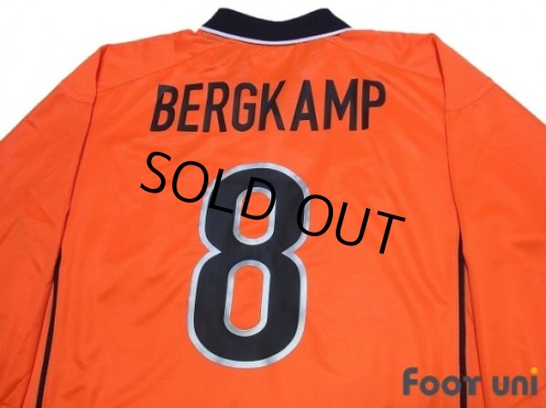 Photo4: Netherlands 1998 Home Authentic Long Sleeve Shirt #8 Bergkamp w/tags (4)
