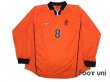 Photo1: Netherlands 1998 Home Authentic Long Sleeve Shirt #8 Bergkamp w/tags (1)