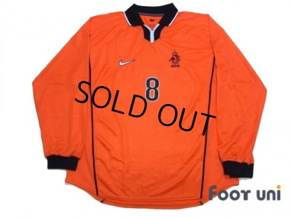 Photo1: Netherlands 1998 Home Authentic Long Sleeve Shirt #8 Bergkamp w/tags (1)