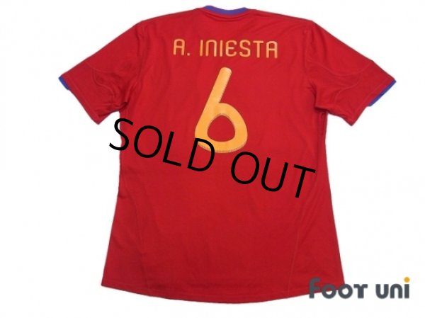 Photo2: Spain 2010 Home Shirt #6 A.Iniesta (2)