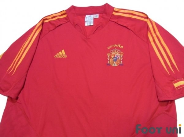Photo4: Spain Euro 2004 Home Shirt and Shorts Set (4)
