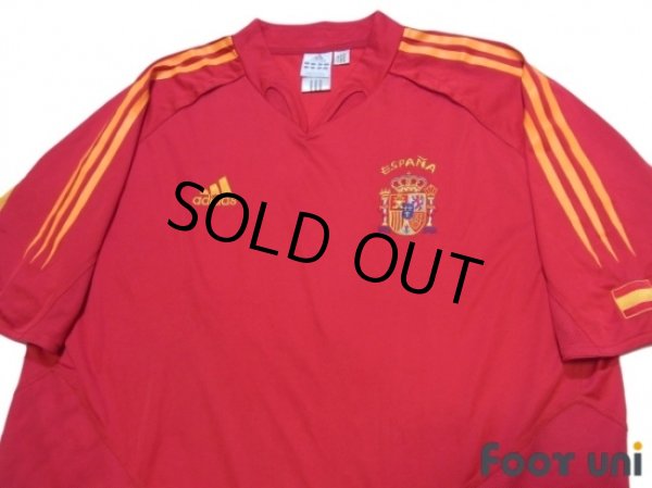 Photo4: Spain Euro 2004 Home Shirt and Shorts Set (4)
