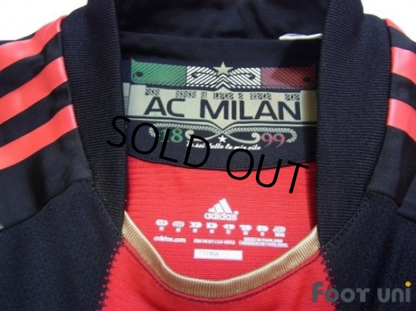 Photo5: AC Milan 2010-2011 Home Authentic Techfit Shirt #9 Inzaghi (5)